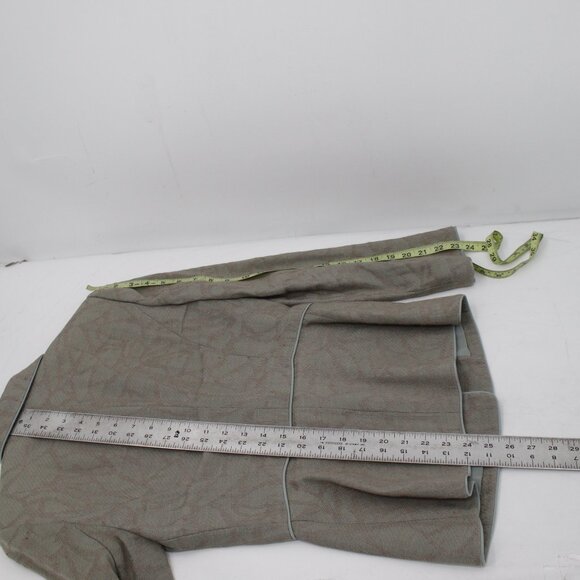 Armani Collezioni blazer womens 2 Flax linen blend 3 button textured geometric - Picture 10 of 16